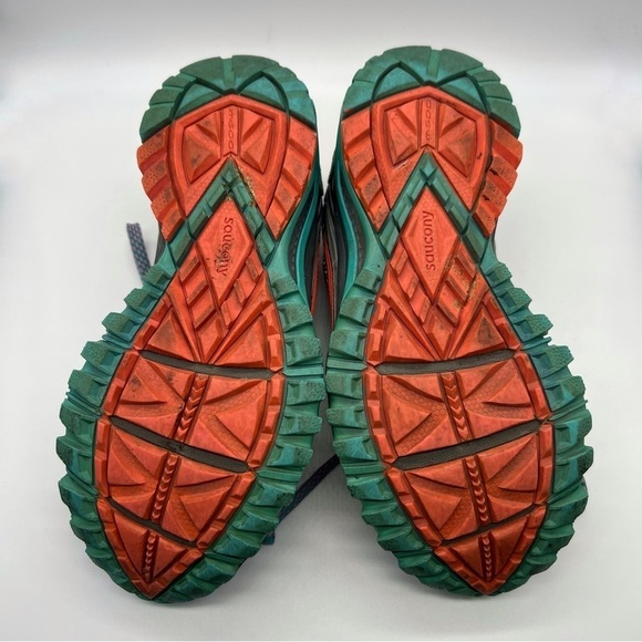 Saucony Excursion TR10 Gray & Coral Running Shoes - Picture 9 of 10